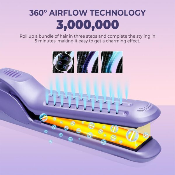 Airflow 2 in 1 Hair Straightener and Curler with Cool Air Ceramic Flat Iron - Image 4