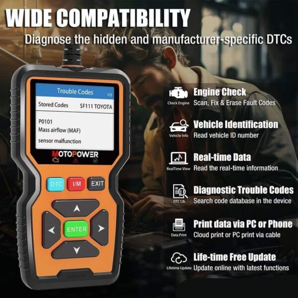 Advanced OBD2 Scanner Code Reader with Real-Time Data - Image 3