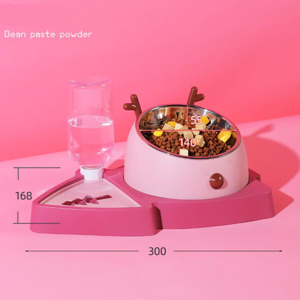 Anti-Overturning Double Pet Bowl with Water Dispenser - Image 6